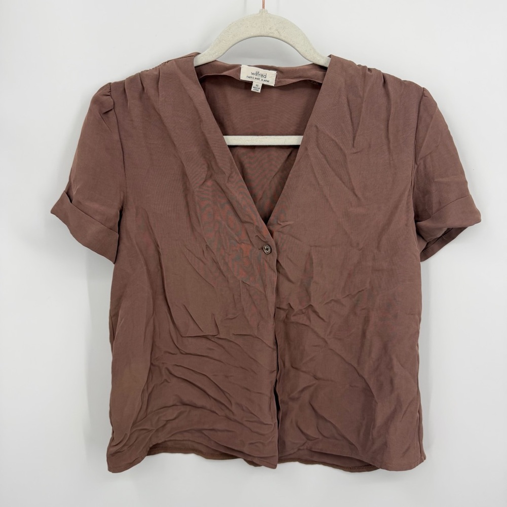 Wilfred top‎ mauve fabric made in Japan sz XS